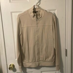 Cream Beige Banana Republic Zip Sweater Men’s M Made in Sri Lanka